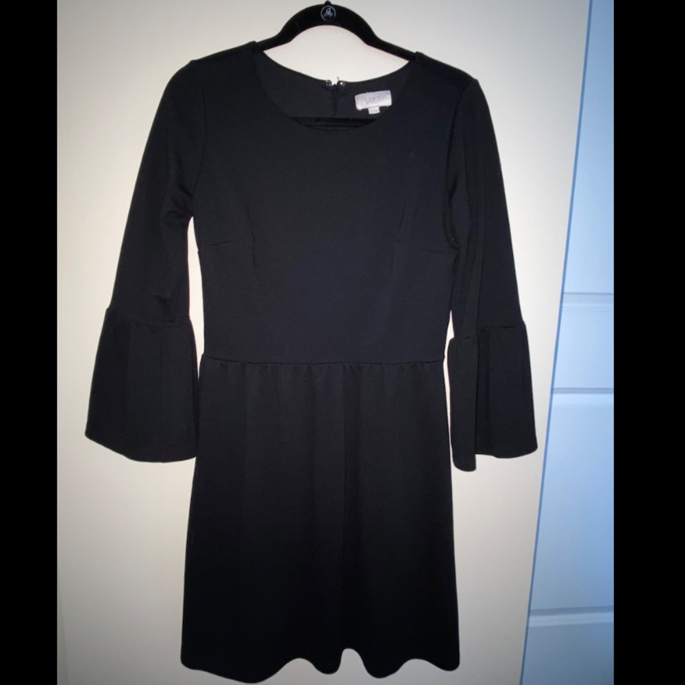 LOFT dress with bell sleeve